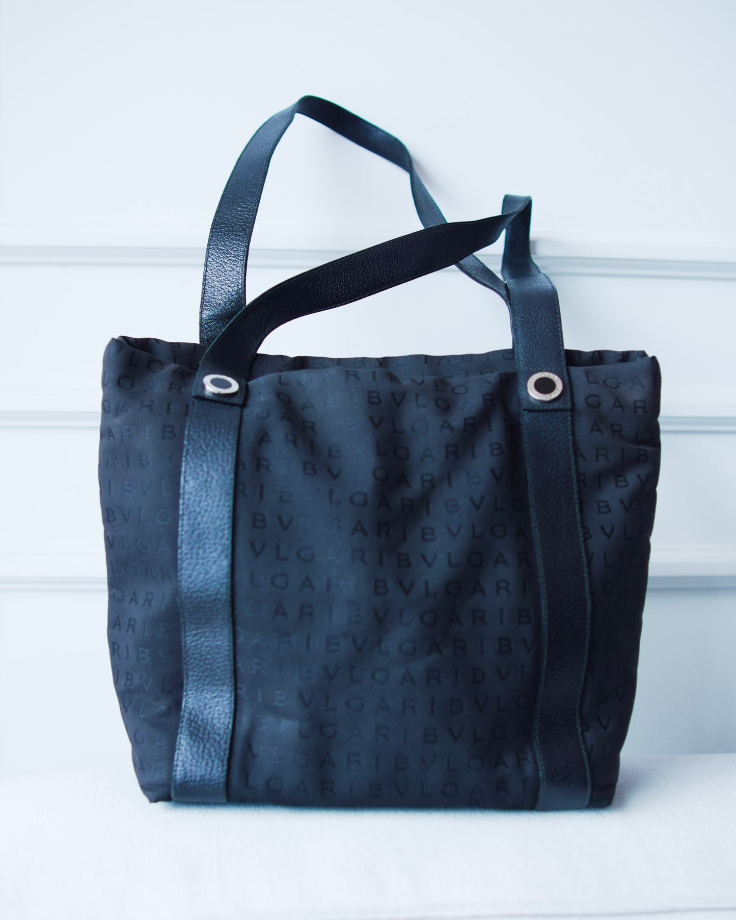 Bvlgari Logomania Black Tote Bag.