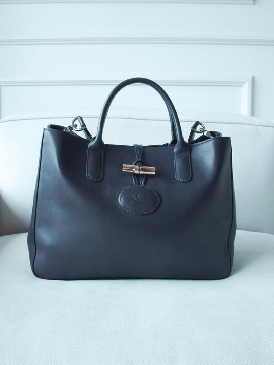 Longchamp Roseau en azul oscuro