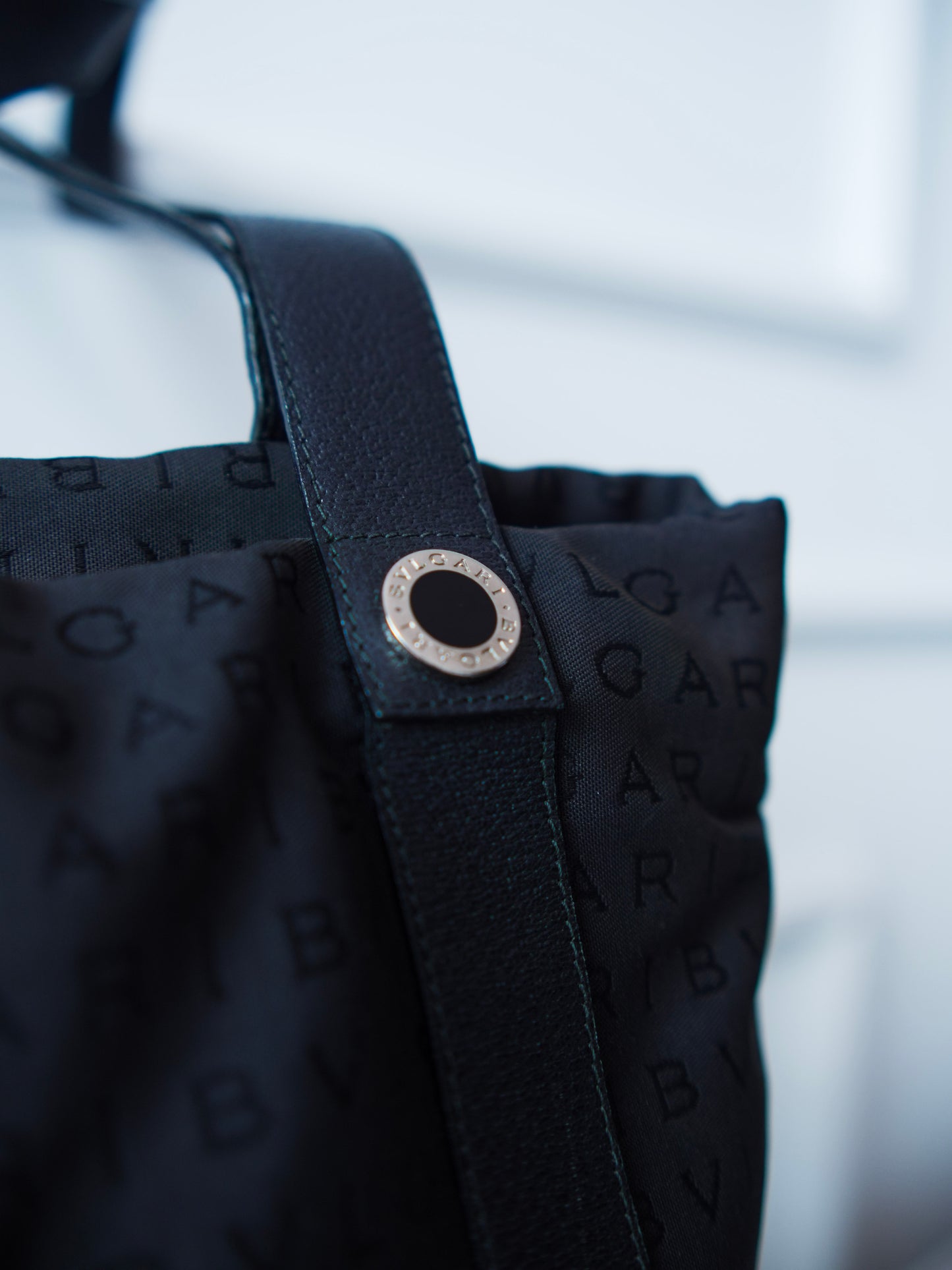 Bvlgari Logomania Black Tote Bag.